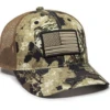 Outdoor Cap Veil Camo Whitetail/Brown USA Flag Mesh Backed Hat