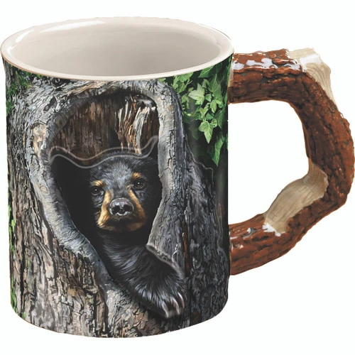 Wild Wings Cubby Hole Black Bear Sculpted Mug 3 Wild Wings Cubby Hole Black Bear Sculpted Mug