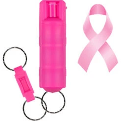 Sabre Red NBCF Key Case Pepper Spray Pink Hardcase With Quick Release Key Ring