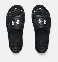 Under Armour Locker IV Slides Black -Sports-Outdoor Hunting 3023758 001 TOE 68022.1716318960