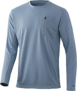 Huk Icon X Pocket Blue Fog Long Sleeve