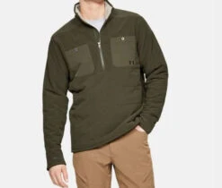 Under Armour Men's ColdGear Latitude Guardian Green 1/2 Zip