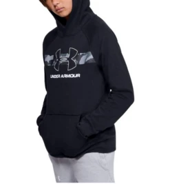Under Armour Boys Rival Hoodie Black Youth Large