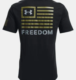 Under Armour Mens Freedom Banner T-Shirt Black OD Green